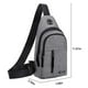 thumbnail image 3 of Bolsa de mensajero de los hombres Correa para el hombro Bolsa de mensajero de pecho con agujero USB y auriculares Agujero Senderismo Mochila Multiusos, 3 of 8
