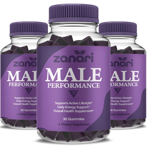 (3 Pack) Zanari Gummies, Daily Performance Advanced Shilajit Gummy (90 Gummies)