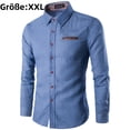 thumbnail image 1 of Camisa vaquera de manga larga para hombre, camisa casual para hombre, 1 of 5