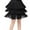 Black, variant on WXDDY Girls Kids Fringe Latin Dance Skirt Mini Layered Tassel Swing Skirt Ballroom Tango Performance Girls Suede Fringe Skirt Boho Tassel Layered Ruffle Skirt (3-15 Years)