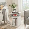 thumbnail image 4 of Patiojoy S-Shaped Side Table for Small Space Sofa End Table with 2 Open Compartments Modern Nightstand, 4 of 9