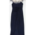 thumbnail image 2 of MSK Womens Illusion Gown Dress, Blue, 8, 2 of 2