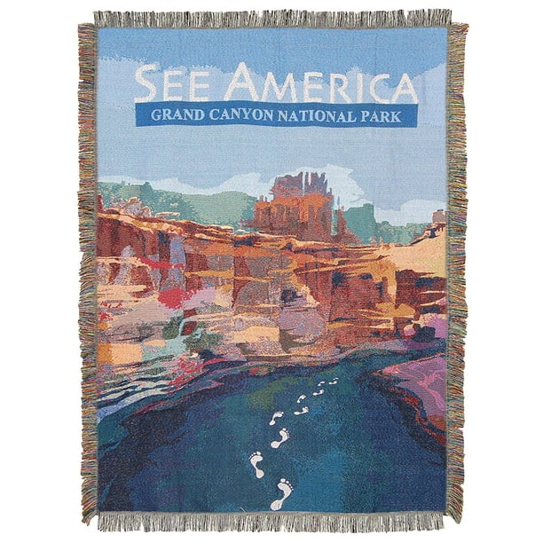 Grand Canyon National Park Woven Tapestry Throw Blanket