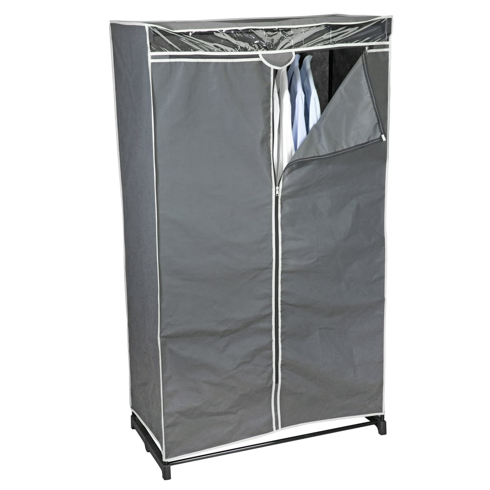 Simplify 36" Wide Portable Storage Closet in Grey (Dims 63"x36"19