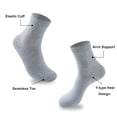 thumbnail image 2 of FITDON 5 Pairs Women's Calf-Length Socks Crew Socks, Non Slip Cotton Athletic Socks, Gray, 2 of 6