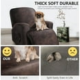 thumbnail image 5 of Recliner Chair Covers Leather Like, 4 Pieces Lazy Boy Recliner Cover for Recliner Chair, Soft Sofa Slipcover Furniture Protector Washable Sofa Cover for Pets Kids (X-Large, Dark Brown), 5 of 13
