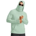 thumbnail image 3 of Men's Sun Protection Hoodie Long Sleeve Full-Zip Pullover Top Lightweight Upf 50+ for Casual Outdoor Hiking Fishing Golf Beach Vacation Great Gift for Him | Ihhxva,Green XL, 3 of 9