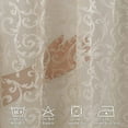 thumbnail image 3 of 3S Brother's Beige Lace Sheers Extra Long Floral Style Curtains Set of 2 Panels Rod Pocket & Back Tab Home Décor Window Custom Made Drapes 10-30 Ft. Long -Made in Turkey Each Panel (100"W x 264"L), 3 of 6