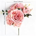 thumbnail image 3 of Ramo de flores artificiales con rosas de seda, peonías, hortensias para hogar, boda, centro de mesa, decoración floral, sin mantenimiento., 3 of 9