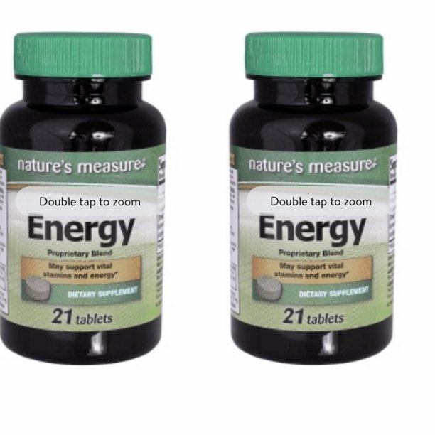 Nature's Measure Dietary Supplement Energy Tablets, ( 2 bottles) 21ct