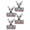 1PC#023, variant on Hunting Special Edition 3D Chrome Metal Car Emblem for Truck or SUV Stag Head Badge with Raised Antler Detail Plus Adhesive Backing for Pickups Campers Toolboxes Lockers Gear Cases 1PC