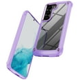 thumbnail image 2 of ELEHOLD Rugged Clear Case for Samsung Galaxy S24 Ultra Hybrid Hard PC Crystal Clear Back+Soft TPU Shockproof Design Slim Lightweight Support Wireless Charging Galaxy S24 Ultra Case -  Purple, 2 of 9