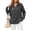 Dark Gray, variant on Womens Long Sleeve Tops Soft Warm Quarter Zip Ribbed Casual Pullover with Thumb Hole