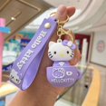 thumbnail image 1 of LLavero de Hello Kitty, accesorios Kawaii Sanrio, adornos de muñeca de dibujos animados, Pvc, taza de goma suave, bolsa Kt, colgante de coche, regalo para niña, 1 of 4