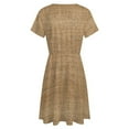 thumbnail image 5 of Textile Burlap Horizontal Background with Natural Texture Dress Fashion Beach Short Sleeve Dresses Female Party Printed Sundress, 5 of 7