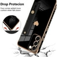 thumbnail image 2 of for Samsung Galaxy S23 5G Case Black Love Hearts Design for Women Girl Men, Luxury Plating with Strap Stand Full Camera Lens Protection Bumper for Galaxy S23 5G, 2 of 12