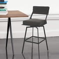 thumbnail image 2 of Gareth Swivel Stool - Counter Height - Satin Black Charcoal, 2 of 7