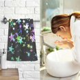 thumbnail image 6 of Coolnut Colored Stars Patterned Hand Towels 2 PCS, Cotton Bath Towel for Drying Face Hands Body Decorative Water Absorbent Lightweight Towels for Bathroom Ktichen Travel Gym, 16"x28", 6 of 6