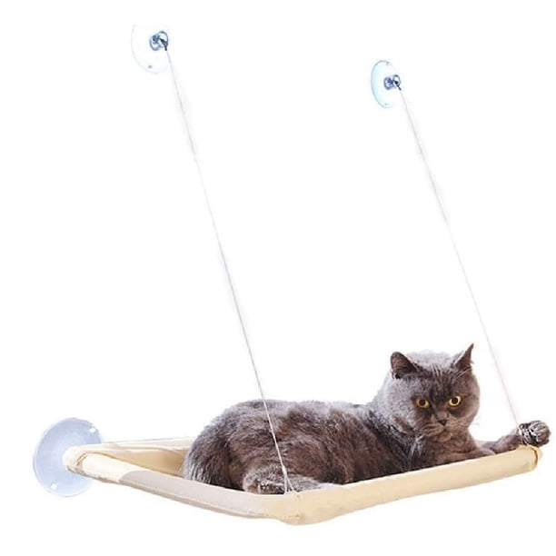 Asiento de ventana para gatos, tumbona, hamaca y manta para gatos, cama para tomar el sol, cama para mascotas, gatos, perros pequeños, conejos u otros animales pequeños.
