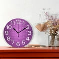 thumbnail image 2 of GZHJMY Purple Wall Clock,Silent Non Ticking 10 Inch Battery Operated Round Wall Clocks for Kitchen,Home,Bedrooms,Office Decor, 2 of 6