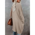 thumbnail image 3 of Dellytop Womens Open Front Knit Cardigan Long Batwing Sleeve Sweater Coat, 3 of 3