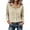 #0171-Khaki, variant on Favoffer Lapel Shirt Tops Women's Long Sleeve Lapel Neck Vertical Stripe Detail Shirts Loose Fit Casual Blouses Lazy Daily Wear