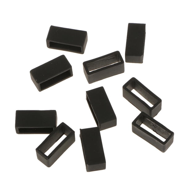 10 piezas de goma protectora de mantenimiento de mantenimiento para silicona elástica Negro 20mm