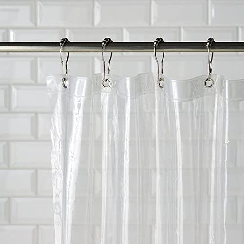 Magnetized Shower Curtain Liner Clear, How To Clean Clear Shower Curtain Liner