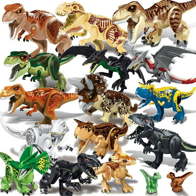 Tyrannosaurus Rex Pterosaurio Tyrannosaurus Heavy Claw Dragon World Dinosaur Modelo Bloques de construcción para niños ensamblados Bolsa de juguetes