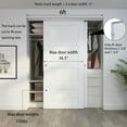 thumbnail image 3 of JUBEST Bypass Sliding Door Hardware 72", Aluminum Bypass Wardrobe Closet Door Hardware Set with Finger Pull Included, Smoothly and Quietly, for 2 Door System, Easy to Install, 3 of 9