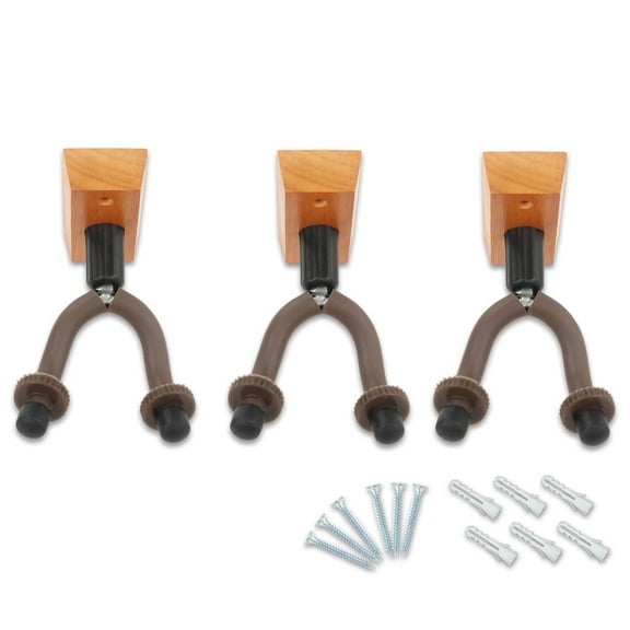 PIT66 Stand Holder Hooks Display Wall Mount Heavy Duty Black Fit for 3-Pack Guitar Hanger