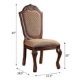 thumbnail image 5 of Beige And Cherry Solid Back Side Chairs (Set Of 2), 5 of 5