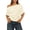X158 Beige, variant on Glisme Women T-Shirt Solid Color Short Sleeve Asymmetrical One Shoulder T-Shirt Summer Fashion Women Tees Size L Beige