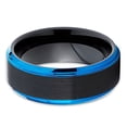 thumbnail image 2 of Tungsten Wedding Band,Blue Tungsten Wedding Ring,8mm Wedding Band,Anniversary Ring, 2 of 3