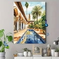thumbnail image 4 of Spanish Courtyard Reflection Canvas Print/Wall Art， Suitable for Living Room， Bedroom， Bathroom， Office， and Hotel Decoration., 4 of 8