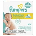 thumbnail image 3 of Baby Wipes Pampers Sensitive, Clinically Proven, Fragrance Free, Water Based, Hypoallergenic Baby Wipes, 504 Baby Wipes Total (6X Flip-Top Packs), 3 of 9