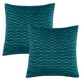 thumbnail image 1 of Juego de 2 fundas de almohada decorativas de terciopelo, conjunto de textura cuadrada, funda de almohada para sofá y dormitorio, 1 of 5