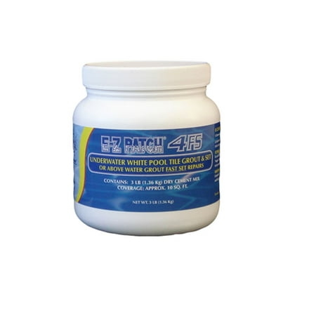 Tile Repair Mortar - E-Z Patch 4 Fast Set Underwater or Above Water White Pool Tile Grout Repair Kit - 3 Pounds