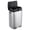 Silver, variant on 16 Gal/60L Dual Compartment Step Trash Can, Stainless Steel Recycling Bin, Soft Close, 2 Inner Buckets, Black