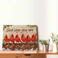 thumbnail image 5 of Inspirational Christian Canvas – God Says You Are Bible Quote with Red Cardinals, Faith Rustic Winter Christmas Wall Art for Living Room Bedroom Office Entryway, 5 of 8