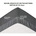 thumbnail image 3 of Fitted Sheet Wrinkle-Free Microfiber 1-Piece Fitted Sheet, Queen Size, Purple, 3 of 4