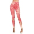 thumbnail image 3 of Gibobby Pantimedias yoga Dama Leggings con estampado moda para mujer Leggings elásticos pantalones casuales botas pantalones（Rojo， S), 3 of 5