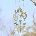 thumbnail image 4 of Red leaves Árbol de la vida con hojas de corazón, colgante de cristal con forma de gota, atrapasueños, fabricante de arcoíris, colgante de prisma, campanas de viento para decoraci, 4 of 5