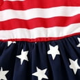 thumbnail image 5 of Younger Tree Toddler Baby Girls 4th of July Clothes Outfit Stars Stripes Sleeveless Dress Independent's Day Suits for 4-5T, 5 of 7
