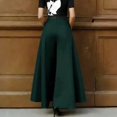 thumbnail image 4 of Gaukiv Womens Pleated Wide Trousers Casual Business Wide Leg Pants Dark Green L, 4 of 4