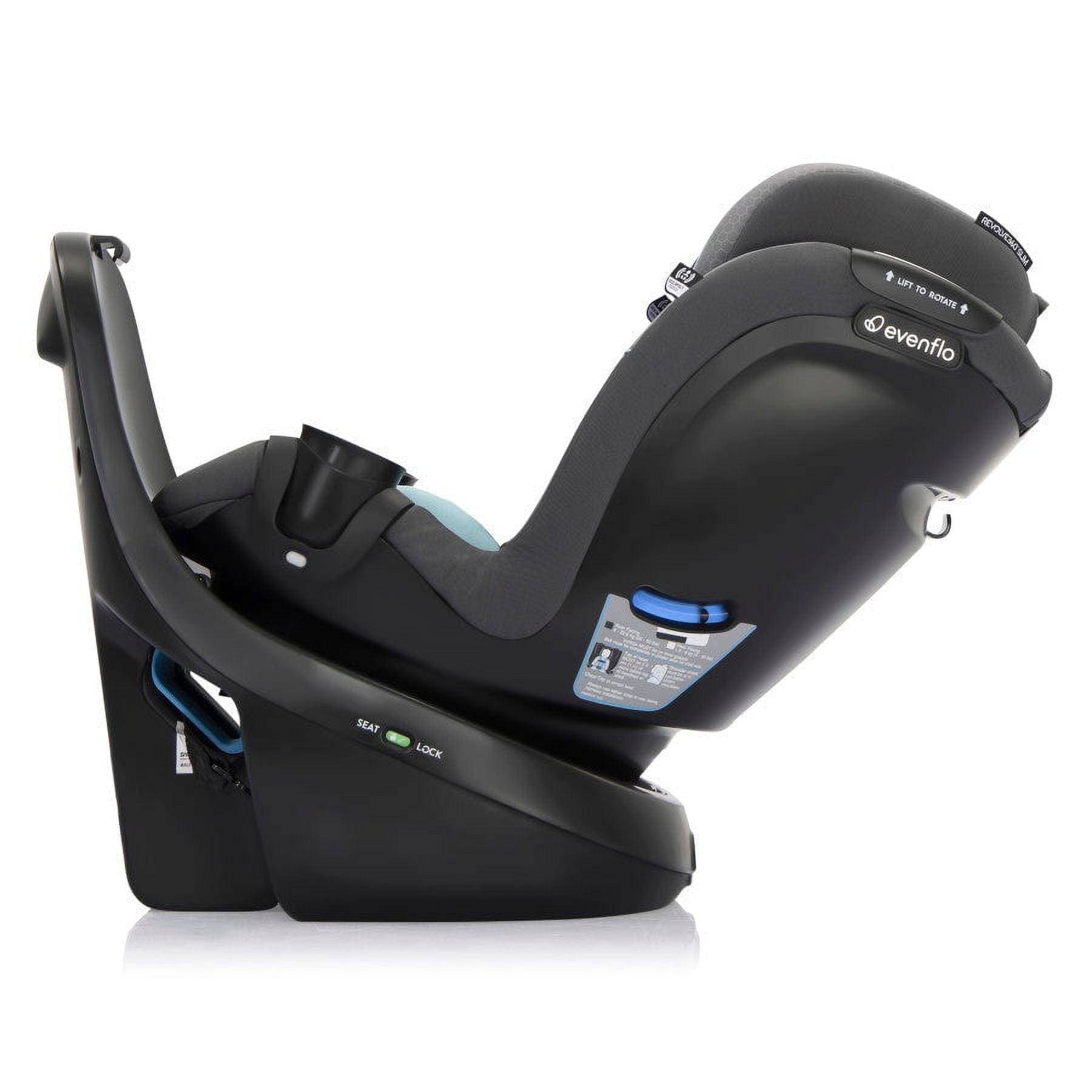 Evenflo Revolve360 Slim 2-in-1 Rotational Car Seat (Carver Blue), Infant, Toddler