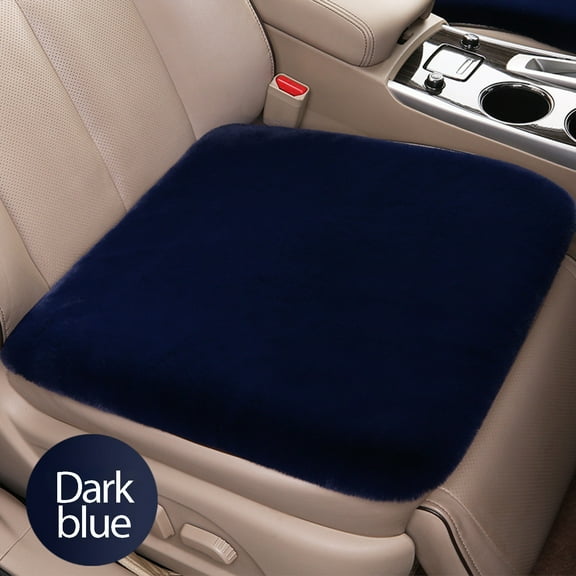 All-Season dark blue 100%Polyester Car Seat Cushion, Universal Fit Auto Seat Cover Protector, Breathable Soft Seat Pad for Front Seat, Comfort Support, 1 Pack