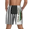 thumbnail image 2 of Mens Swim Trunks California America Flags Quick Dry Board Shorts with Compression Liner, 2 of 6