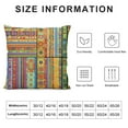 thumbnail image 5 of BCIIG  African Throw Pillow Cushion Cover, Borders Pattern Old Fashioned Culture Theme Colorful Print, Decorative Square Accent Pillow Case, 26" X 26", Yellow Red, 5 of 5