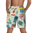 thumbnail image 3 of Kdxio Playing Video Games Print Men'S Swim Trunks With Compression Liner 7 Inch Inseam Quick Dry Swim Shorts, 3 of 7